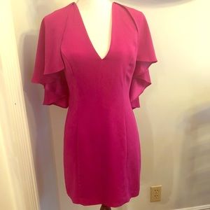 Stunning intermix Pink caped cocktail dress size s